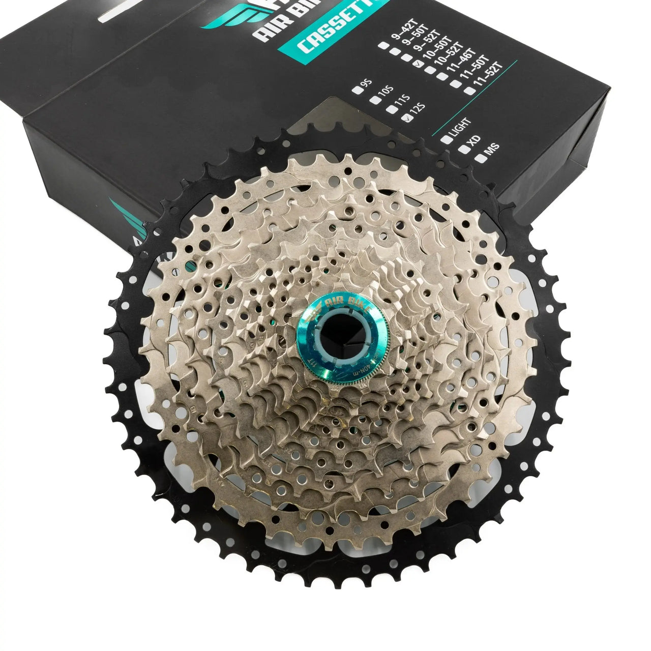 12 Speed Cassette 11-50T Shimano Compatible top view air bike buy now