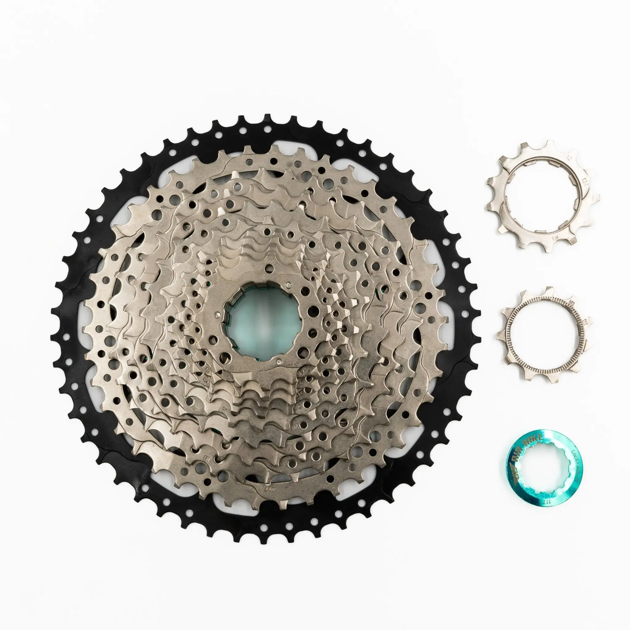  12 Speed Cassette 11-50T Shimano Compatible showing lock ringAir Bike