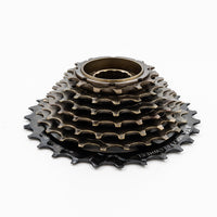 Thumbnail for 6 Speed Indexed Freewheel Cassette 14/28 Bronze and Black Rust-Proof For Shimano - Air BikeBicycle Cassettes & Freewheels