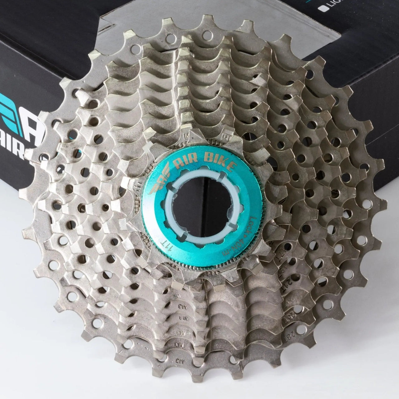 Close-Up of Shimano Compatible 11-28 10 Speed Cassette
