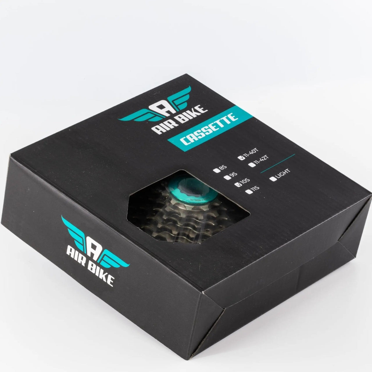 AirBike's Durable 10 Speed 11-40 Cassette in Packaging