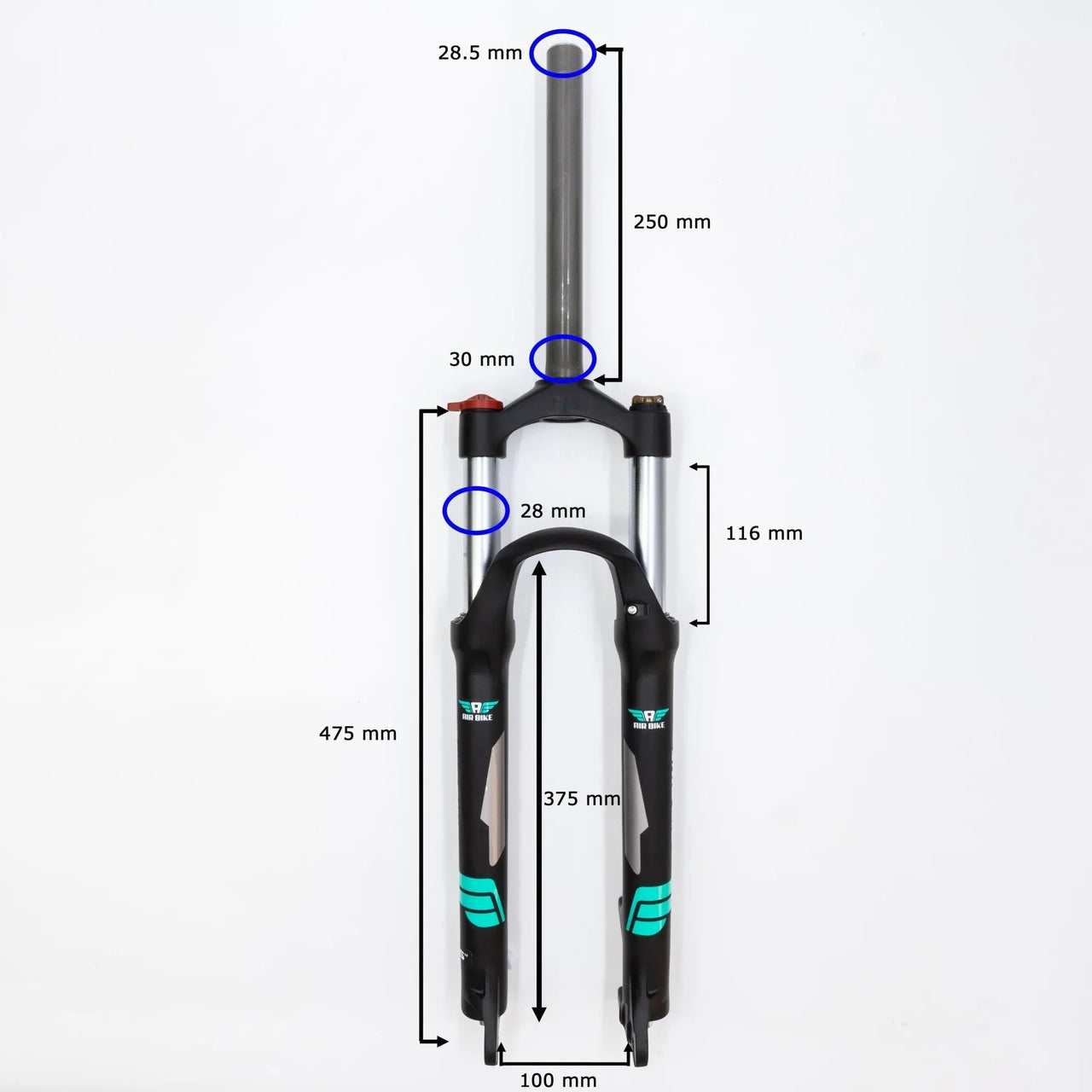 27.5 Suspension Fork Mountain Bike/ MTB Quick Release 120mm Travel & Lockout - Air BikeSuspension Fork