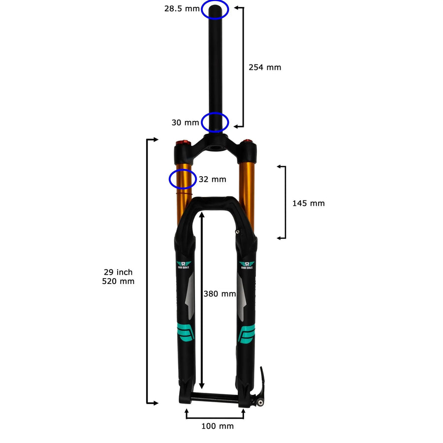 29 Air Fork 140mm Bolt Thru Axle MTB Mountain Bike XC32A Air Bike Suspension - Air BikeSuspension Fork