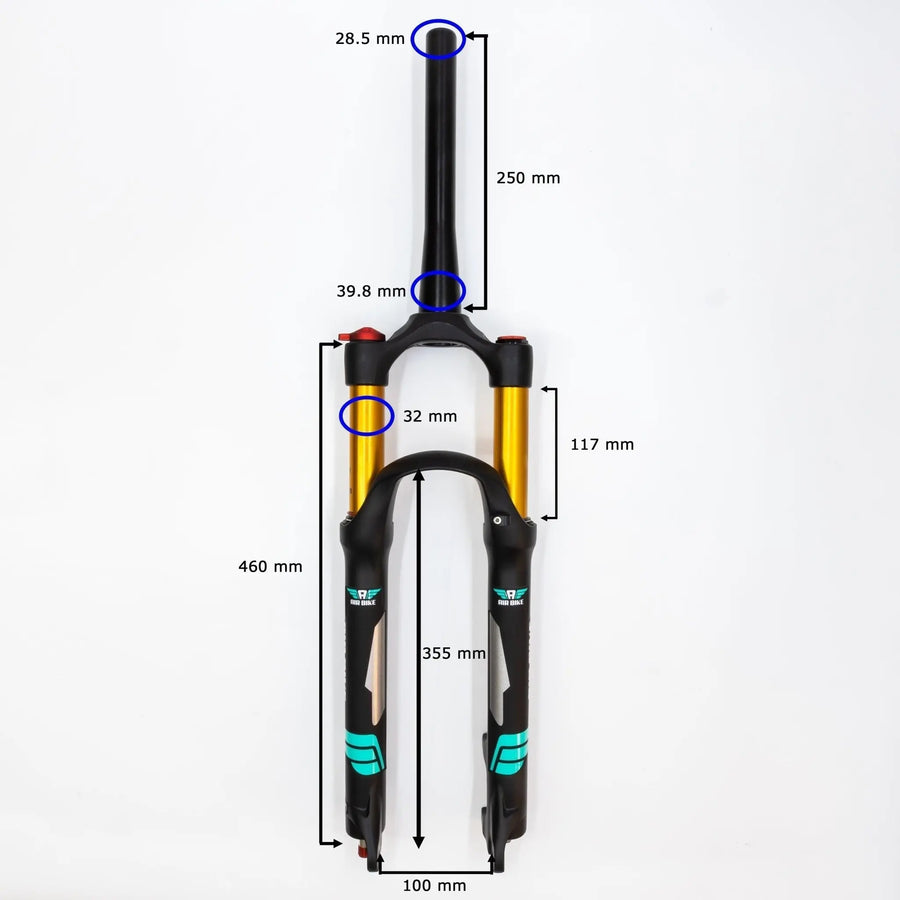 29 Inch Air Fork Tapered XC32A Black 120mm Travel & Rebound Suspension Fork Air Bike - Air BikeSuspension Fork