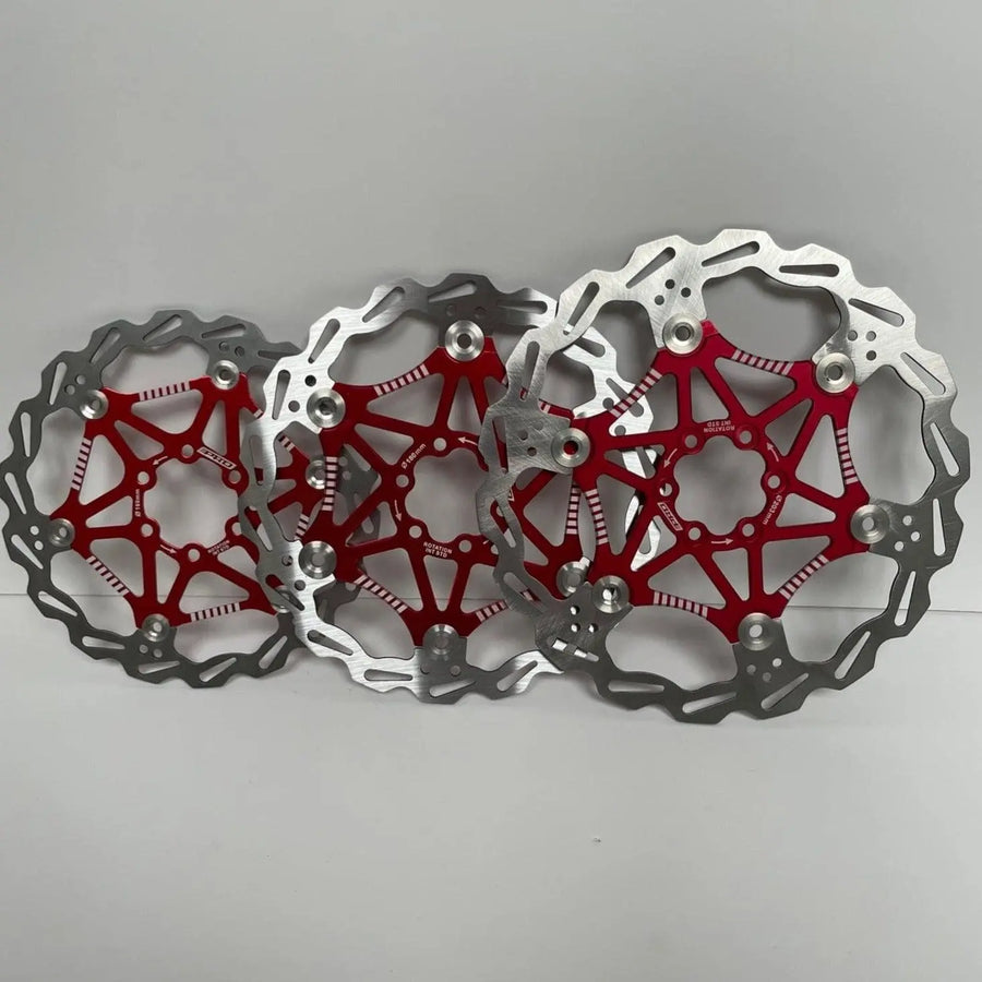 IIIPRO Floating Disc Brake Rotor 180mm Red & 6 Bolts MTB Bike Rotor Bicycle Part - AR01 - Air Bike